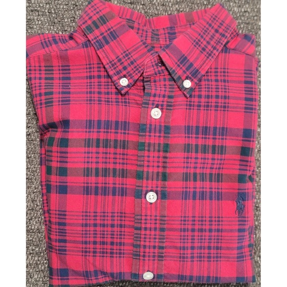 Ralph Lauren Other - Ralph Lauren Boys Red Plaid Long Sleeve Button Up Shirt Size XL (18-20)